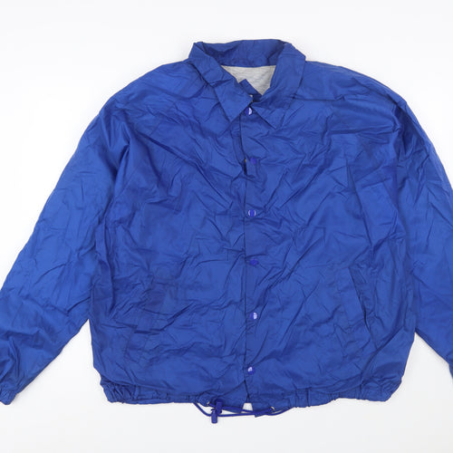 Franklin Sports Men's Blue Windbreaker Jacket Size M Nylon Lined