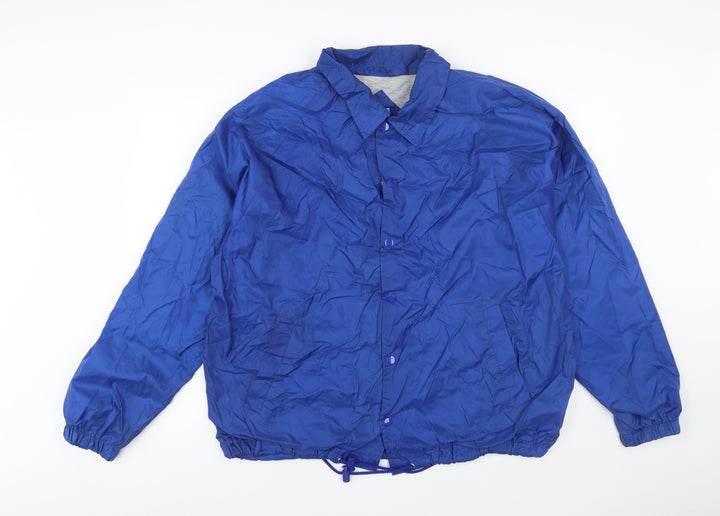 Franklin Sports Men's Blue Windbreaker Jacket Size M Nylon Lined