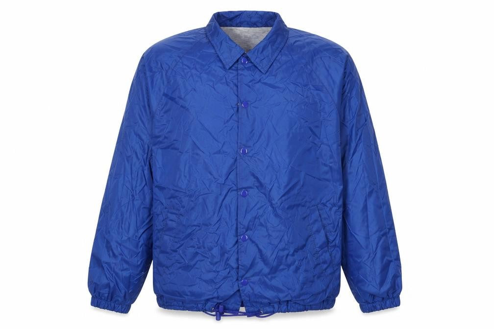 Front view of Franklin Sports Men's Blue Windbreaker Jacket, size M, Nylon Lined