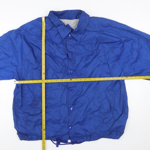 Franklin Sports Men's Blue Windbreaker Jacket Size M Nylon Lined