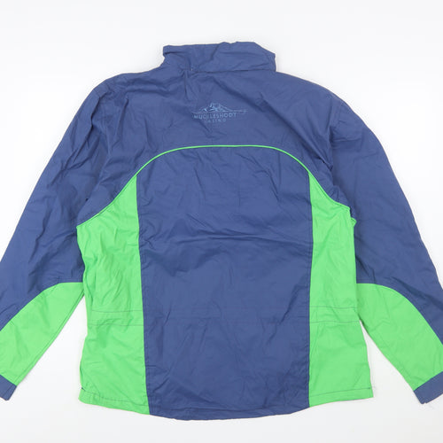 Power Promotions Men's Blue Green Windbreaker Jacket L Lightweight Outdoor