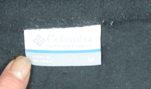 Columbia Men Black Fleece Full Zip Jacket Size M Outdoor Casual