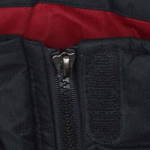 Spada Men's Black Red Motorcycle Jacket Hooded Lined Size M