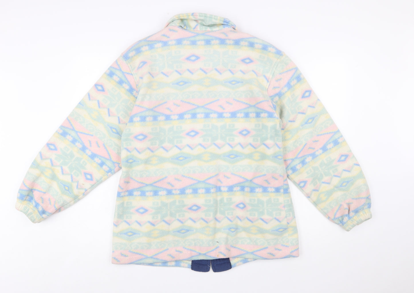 Cottage Cove Women's Multicoloured Fleece Jacket S Retro Geometric