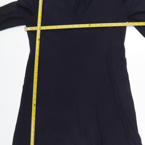 Next Women's Black Size 14 V-Neck Knit Shift Dress