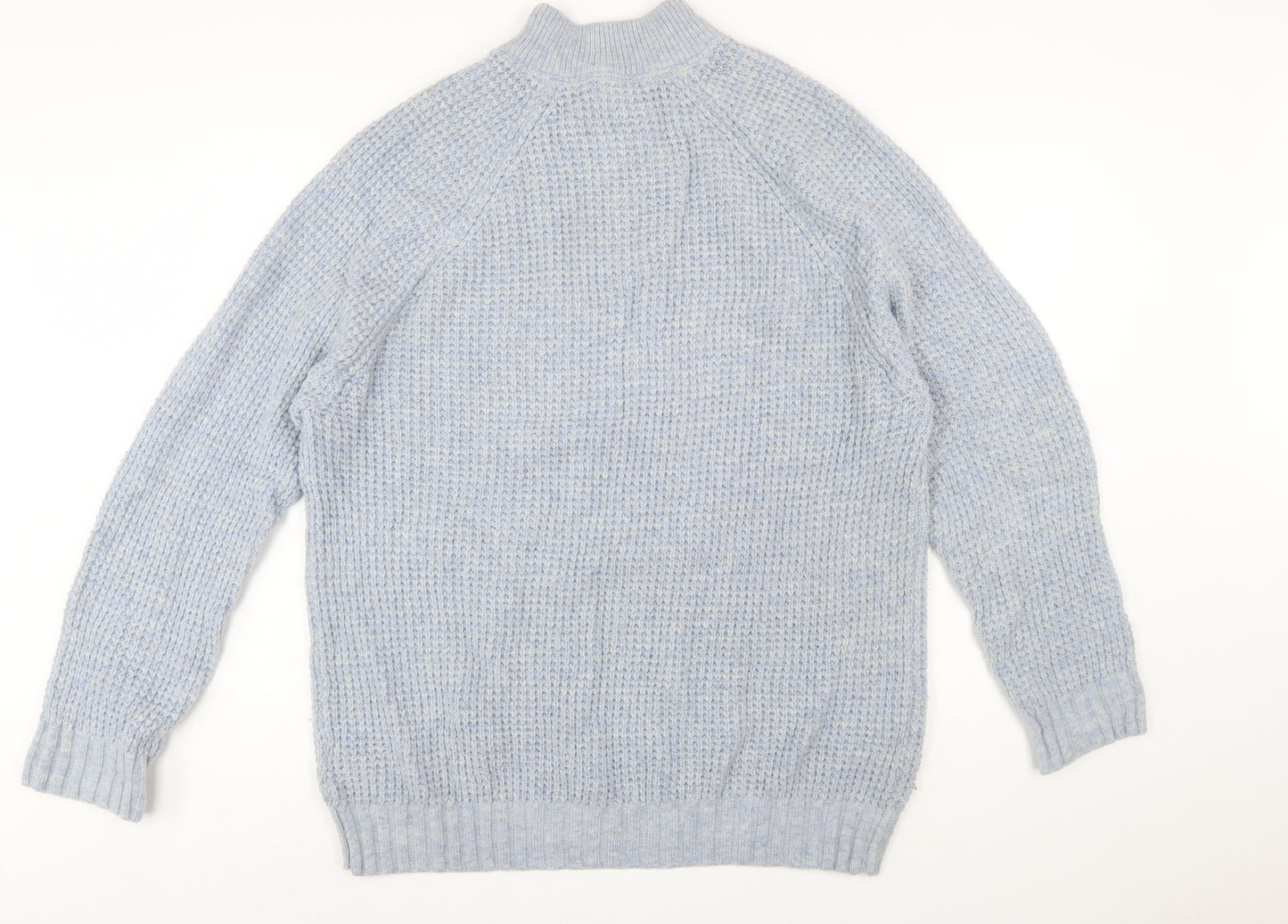 Crew Clothing Company Men's Blue 2XL Wool Henley Jumper