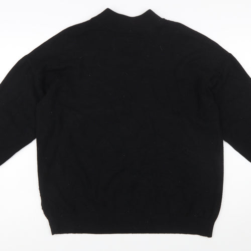 Wallis Women Black Love Pullover Jumper L Viscose Blend Knit