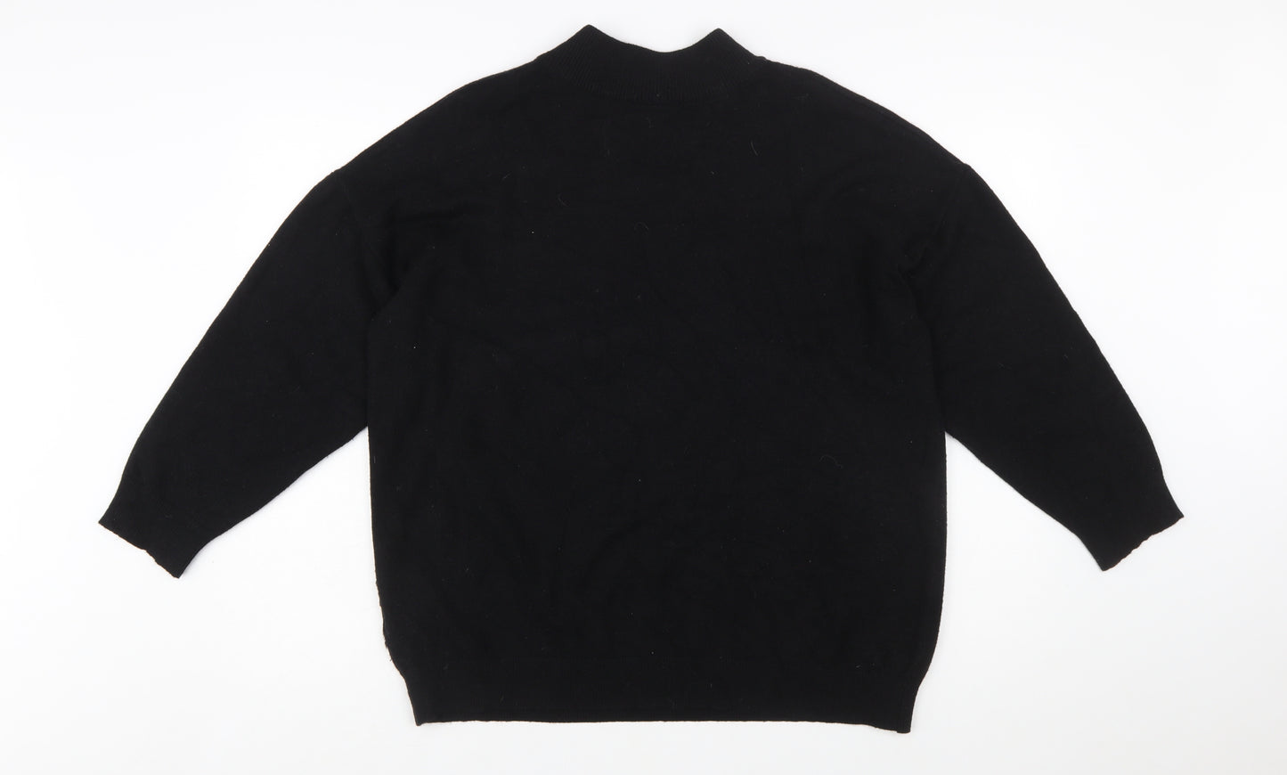 Wallis Women Black Love Pullover Jumper L Viscose Blend Knit