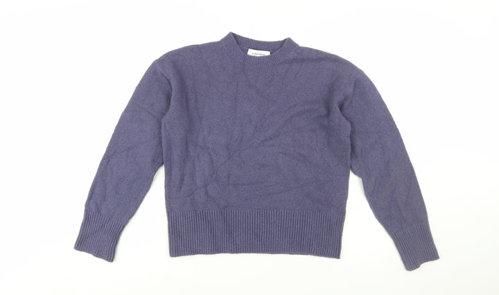 & Other Stories Women Purple XS Crew Neck Wool Blend Jumper
