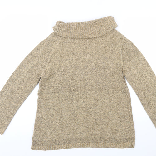 Marks and Spencer Women’s Beige Cowl Neck Long Sleeve Jumper Size 16
