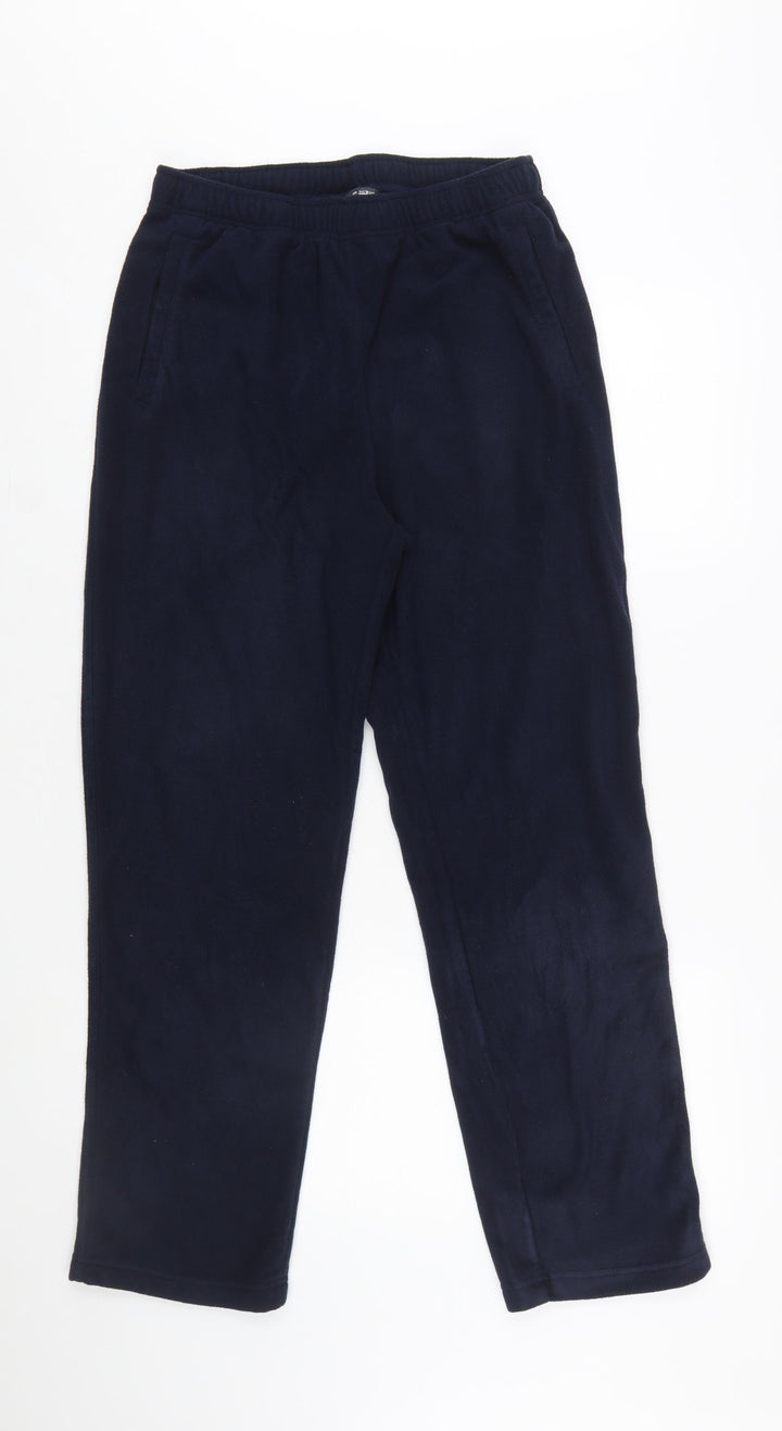 Cotton Traders Men's Blue Fleece Sweatpants M Regular Fit