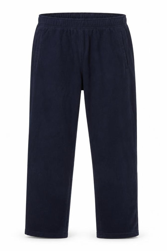 Front view of Cotton Traders Men's Blue Fleece Sweatpants M Regular Fit