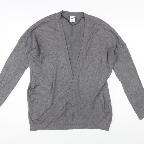 Vero Moda Women's Grey Knit Open Cardigan S Long Sleeve