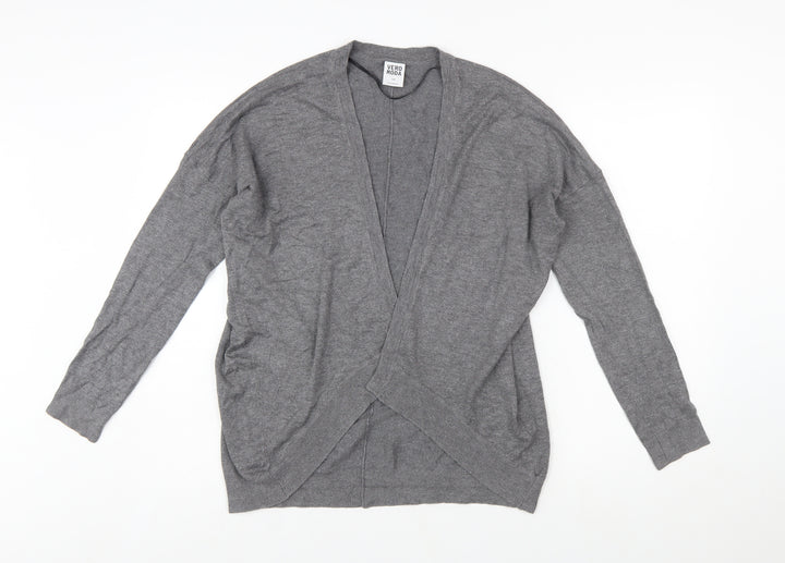Vero Moda Women's Grey Knit Open Cardigan S Long Sleeve