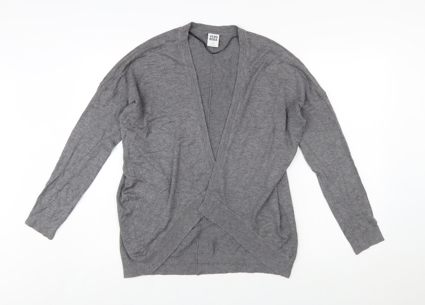 Vero Moda Women's Grey Knit Open Cardigan S Long Sleeve