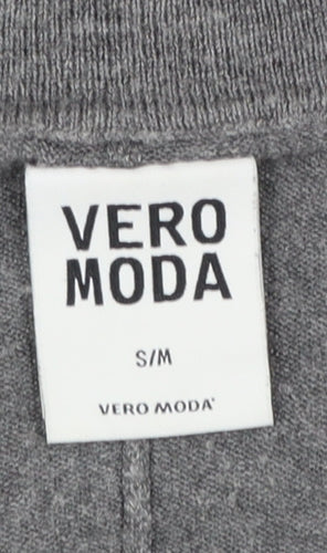 Vero Moda Women's Grey Knit Open Cardigan S Long Sleeve