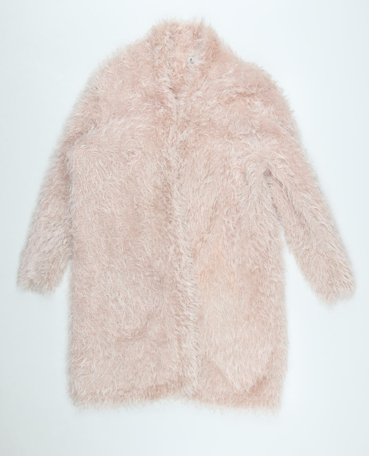 Next Women’s Pink Fluffy Cardigan Size 22 Winter Knit