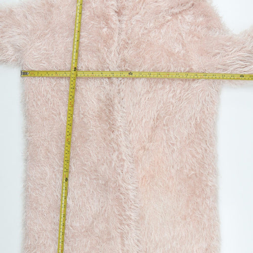 Next Women’s Pink Fluffy Cardigan Size 22 Winter Knit