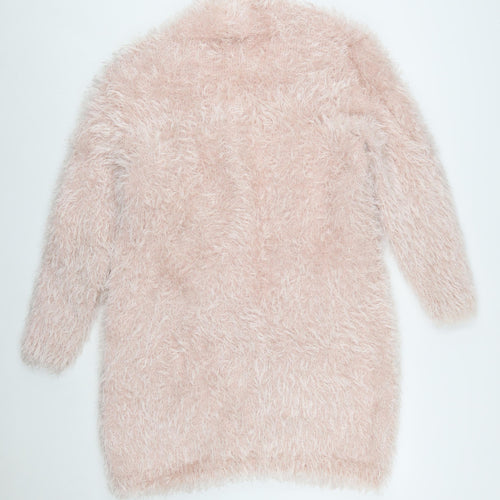 Next Women’s Pink Fluffy Cardigan Size 22 Winter Knit