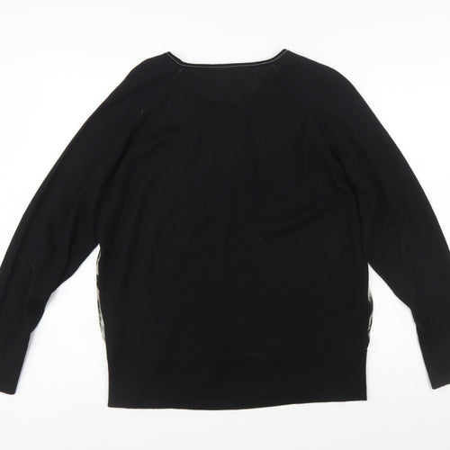 Basler Women Black Animal Print Pullover Jumper Size 16