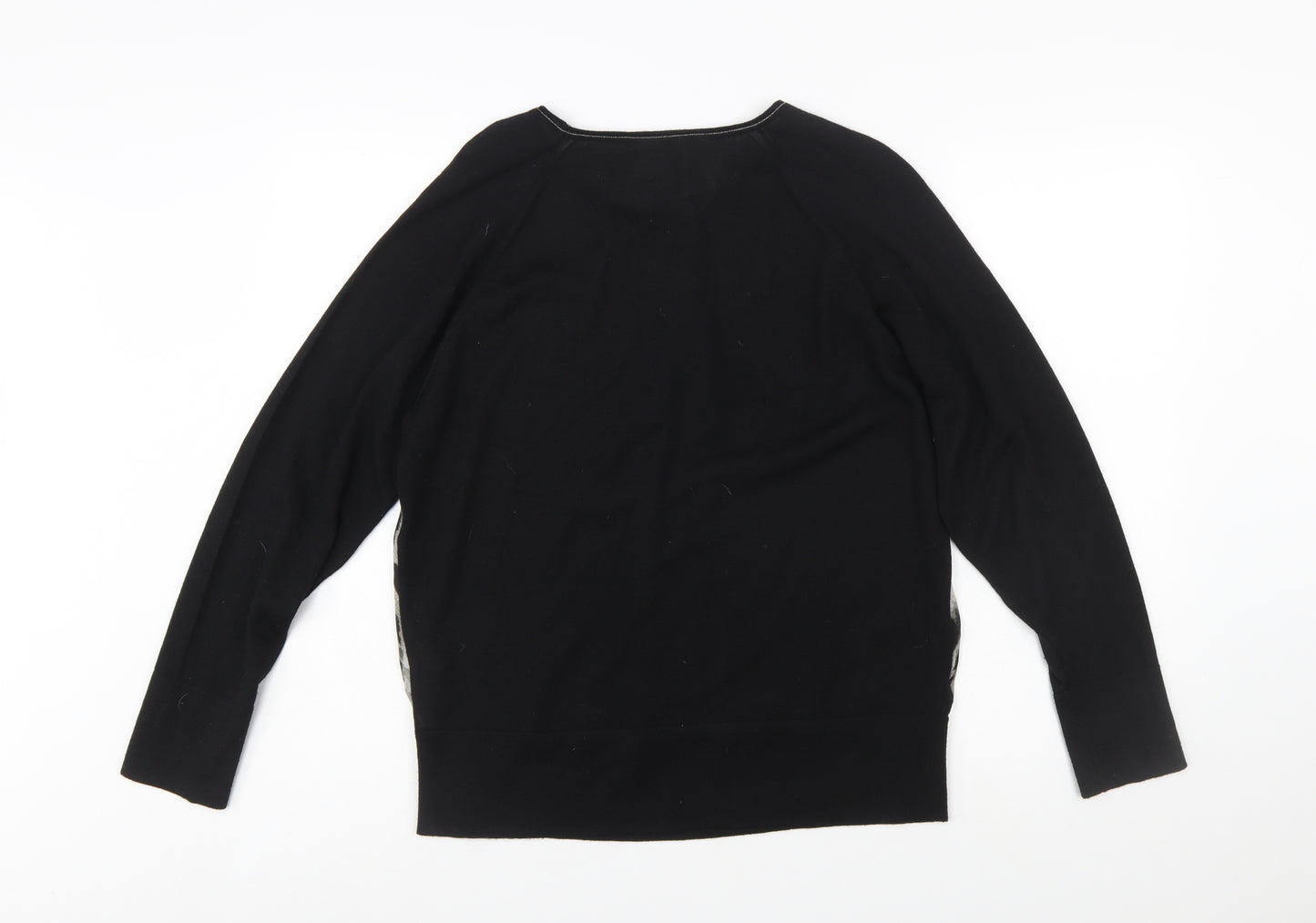 Basler Women Black Animal Print Pullover Jumper Size 16