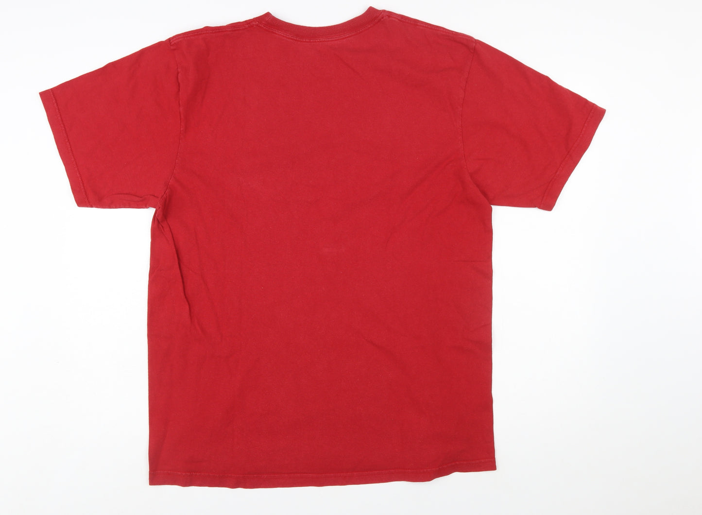 Adidas Men's Red Graphic Logo Short Sleeve Cotton T-Shirt Size L