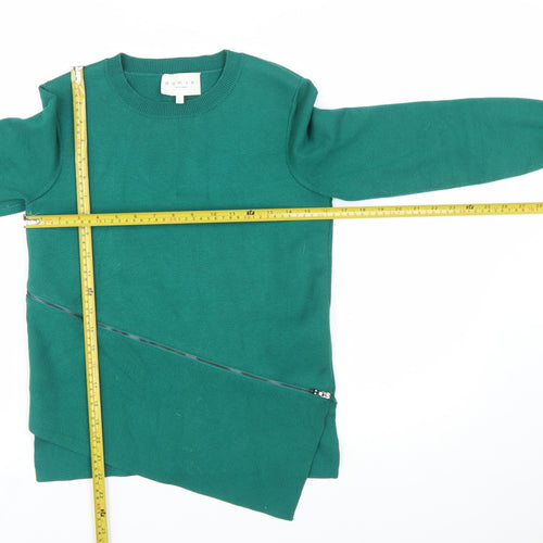 Damsel in a Dress Green Women's Size 10 Crew Neck Zip Pullover Jumper