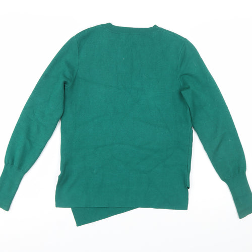 Damsel in a Dress Green Women's Size 10 Crew Neck Zip Pullover Jumper
