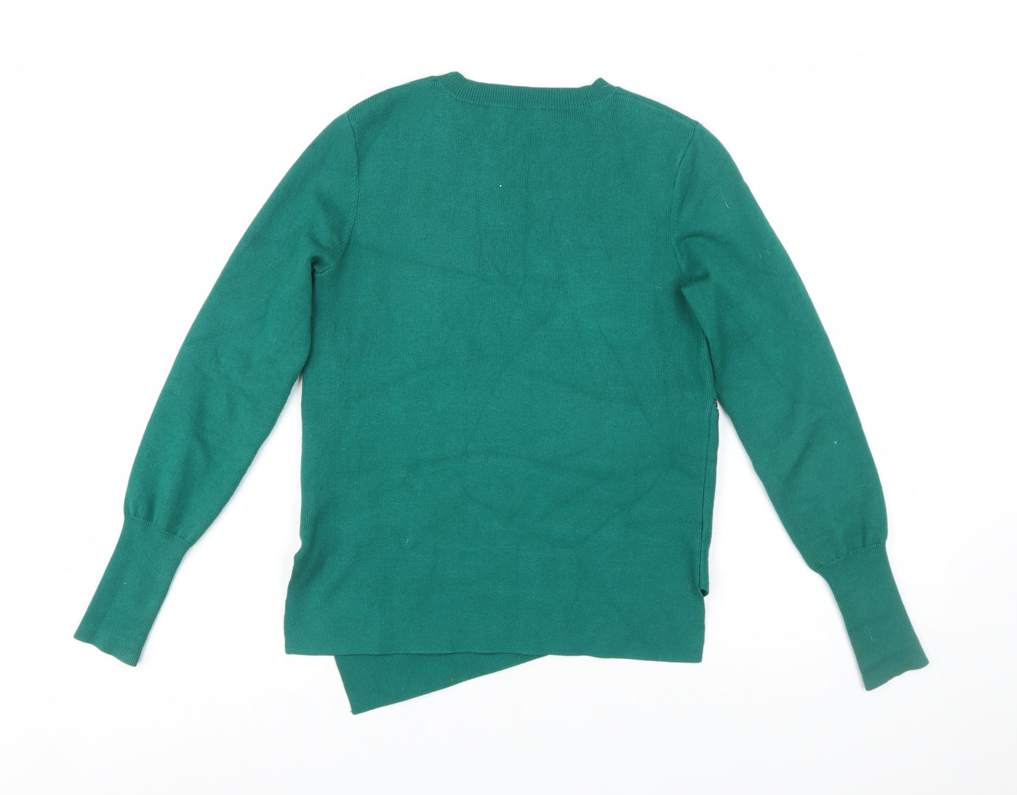 Damsel in a Dress Green Women's Size 10 Crew Neck Zip Pullover Jumper