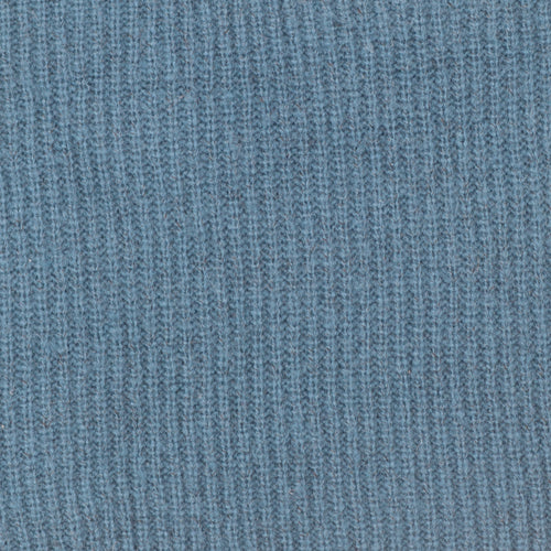AND/OR Womens Blue Mock Neck Chunky-Knit Wool Blend Jumper M