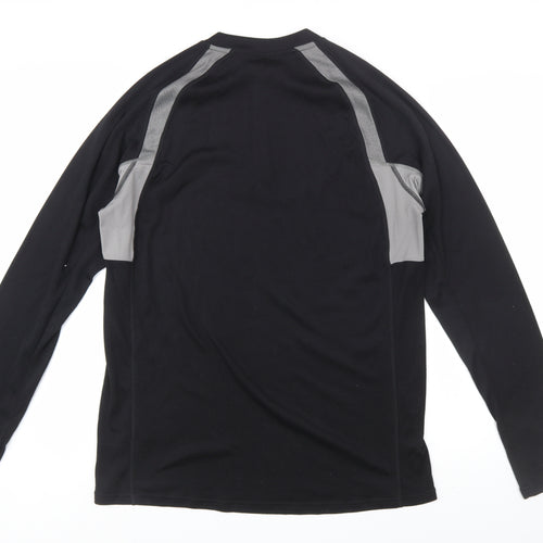 Quechua Men's Black 2XL Long Sleeve 1/4 Zip Hiking Top