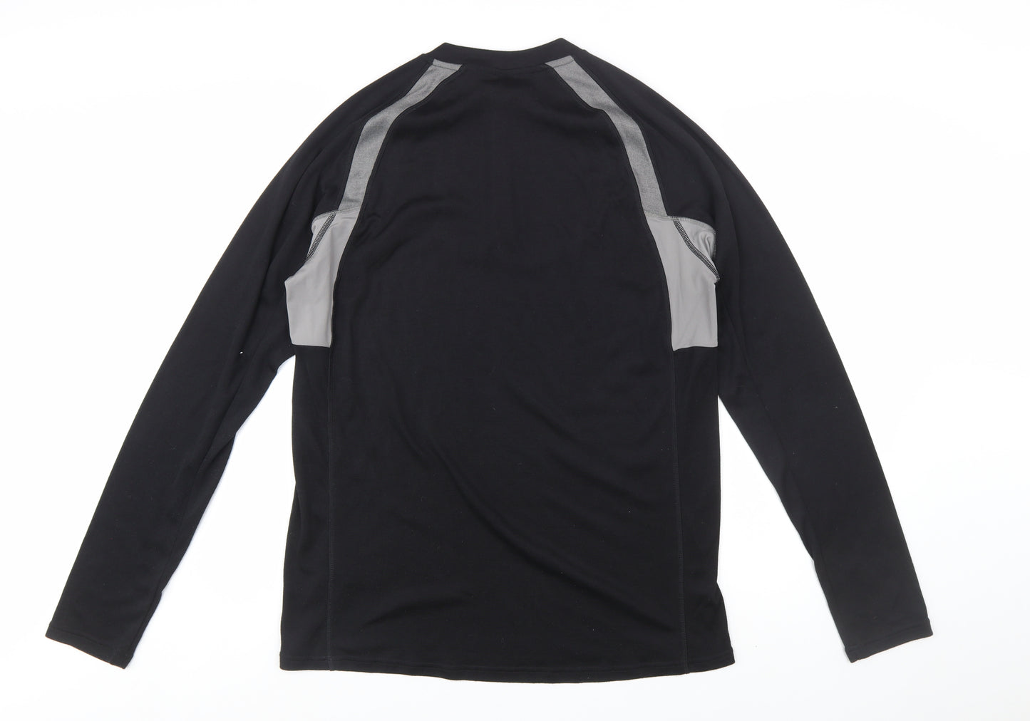 Quechua Men's Black 2XL Long Sleeve 1/4 Zip Hiking Top