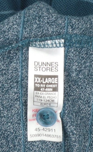 Dunnes Stores Men Blue Striped Polo Shirt Regular Fit XXL