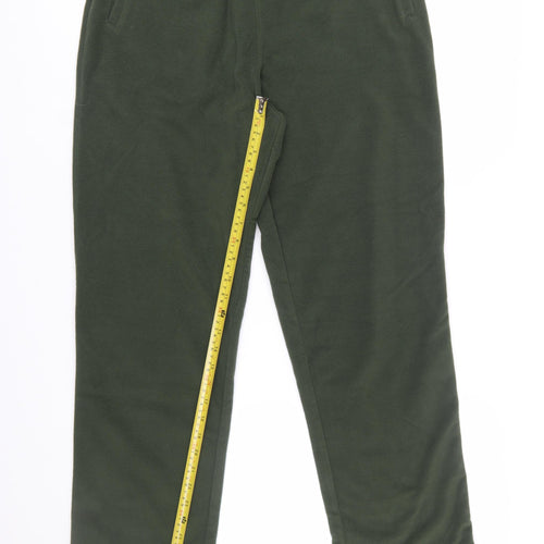 Cotton Traders Men’s Green Fleece Sweatpants M Regular Fit