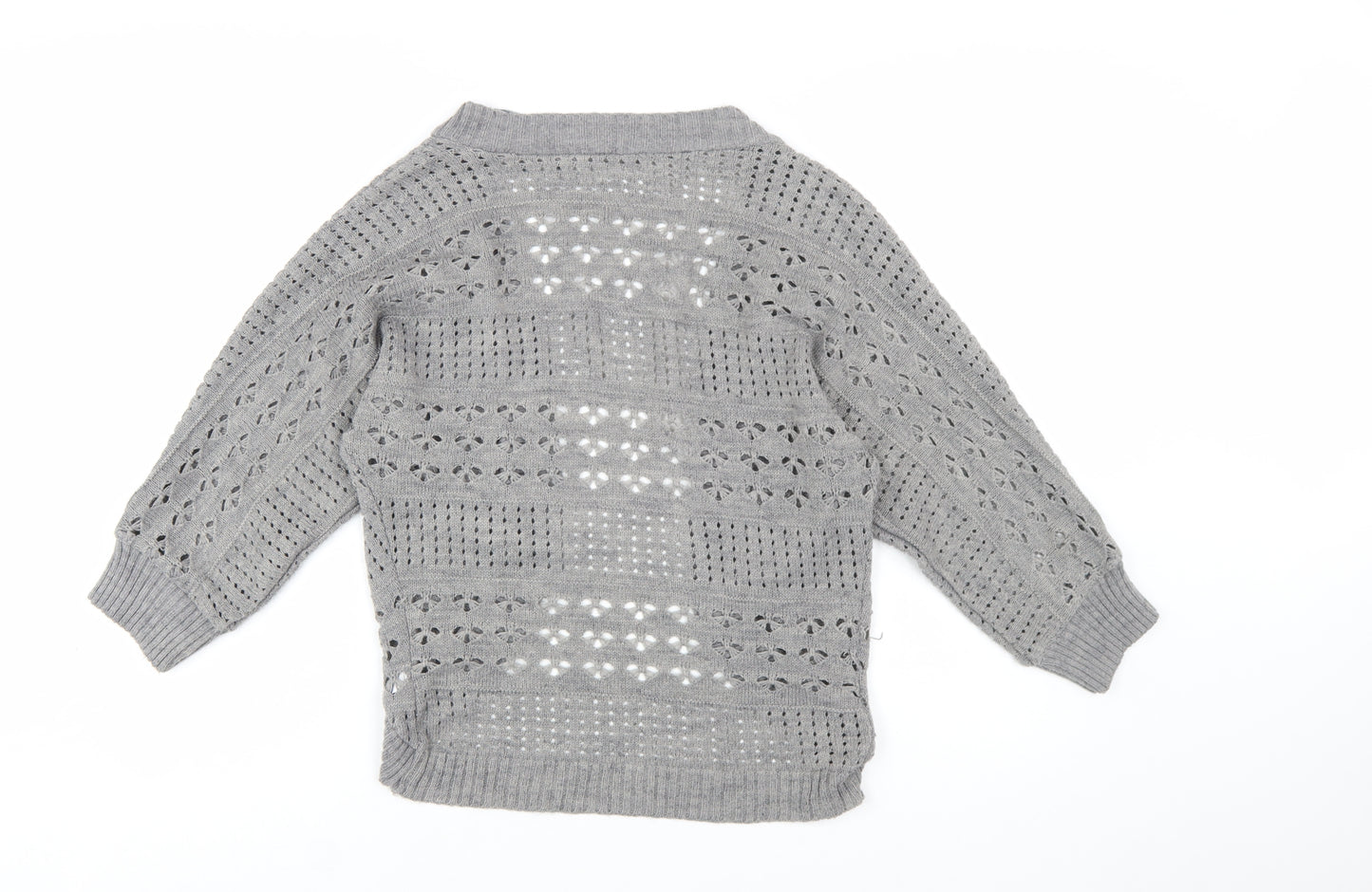 Debenhams Women’s Grey Open-Knit Cardigan Size 10