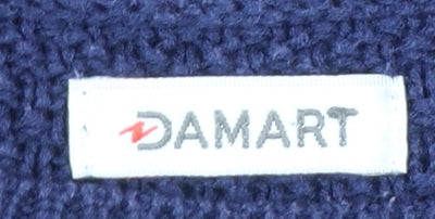 Damart Women's Blue L Chunky Knit Pullover Jumper