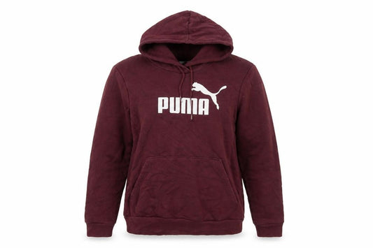 Front view of Puma Women's Burgundy Pullover Hoodie, size 12, Cotton Blend