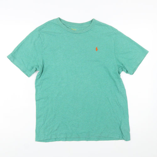 Ralph Lauren Boys Green Cotton Logo T-Shirt Size 14-16 Years