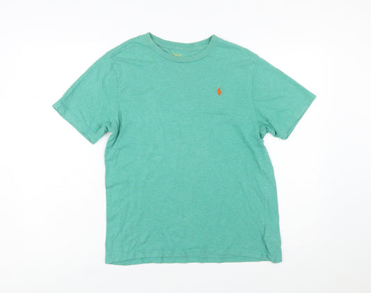 Ralph Lauren Boys Green Cotton Logo T-Shirt Size 14-16 Years