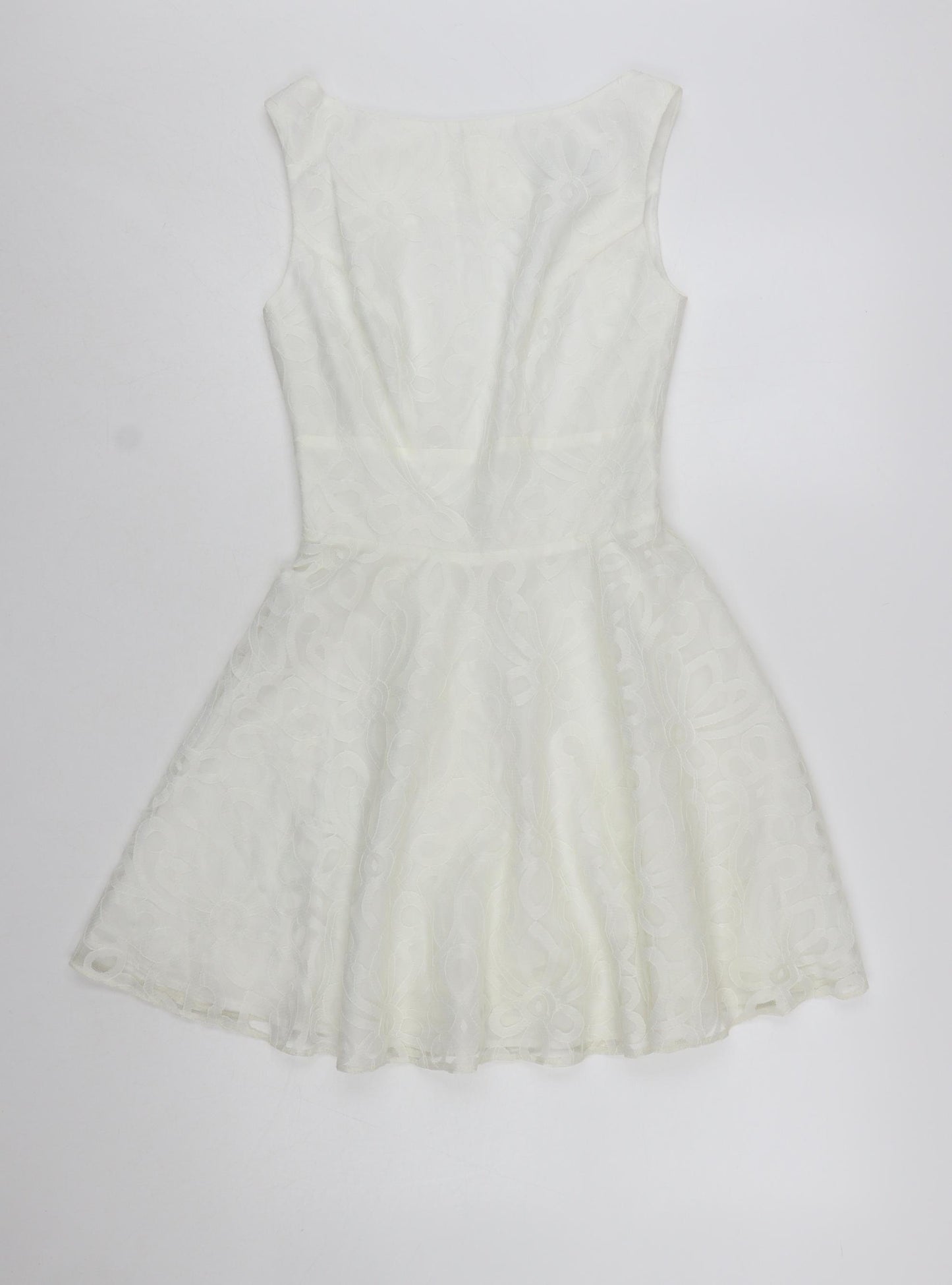 ASOS Petite Women’s White Size 8 Skater Dress Sleeveless Party