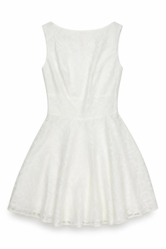 ASOS Petite Women’s White Size 8 Skater Dress Sleeveless Party