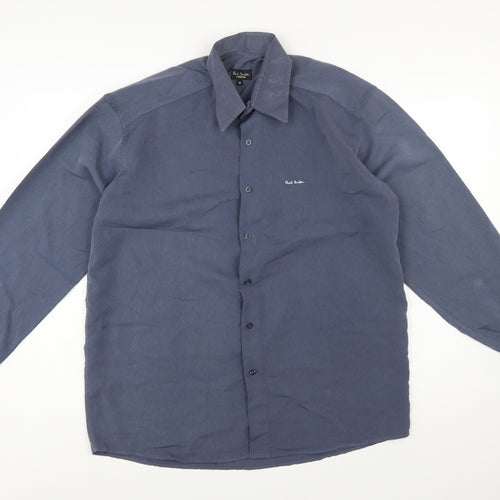 Paul Smith Men’s Blue Cotton Long Sleeve Button-Up Shirt M