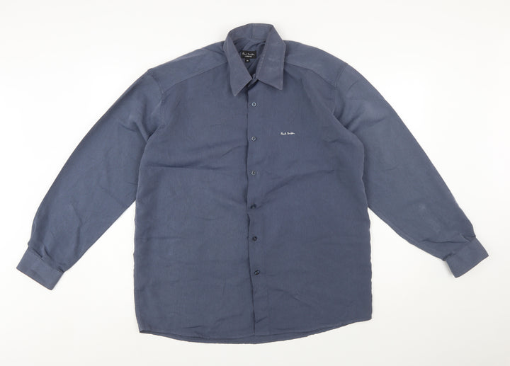 Paul Smith Men’s Blue Cotton Long Sleeve Button-Up Shirt M