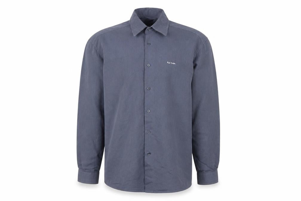 Front view of Paul Smith Men’s Blue Cotton Long Sleeve Button-Up Shirt M