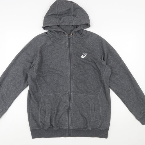 Asics Men's Grey Full Zip Hoodie XL Sports Fleece