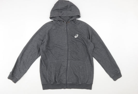Asics Men's Grey Full Zip Hoodie XL Sports Fleece