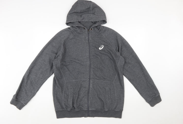 Asics Men's Grey Full Zip Hoodie XL Sports Fleece