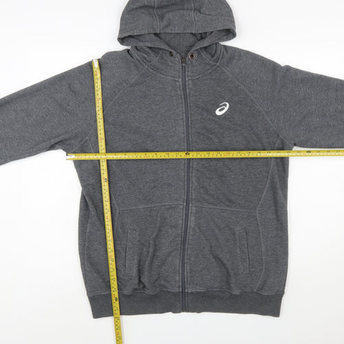 Asics Men's Grey Full Zip Hoodie XL Sports Fleece