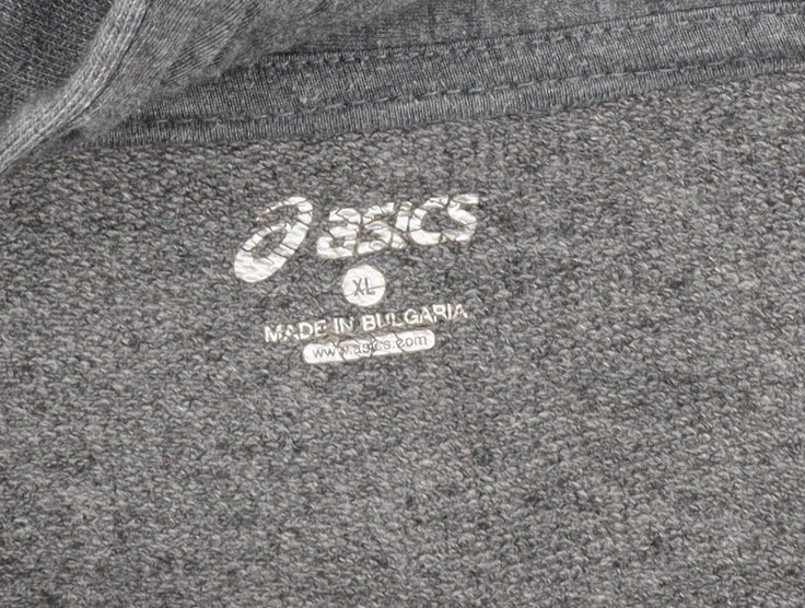 Asics Men's Grey Full Zip Hoodie XL Sports Fleece