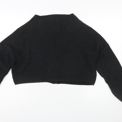 Hollister Womens Black XS Chunky Knit Button Cardigan Jumper